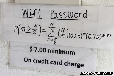 Техасский ресторан зашифровал пароль от Wi-Fi в сложное уравнение